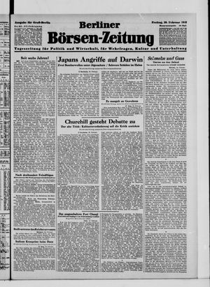 Berliner Börsen-Zeitung vom 20.02.1942