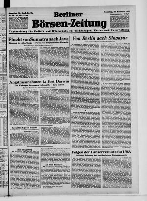 Berliner Börsen-Zeitung vom 22.02.1942