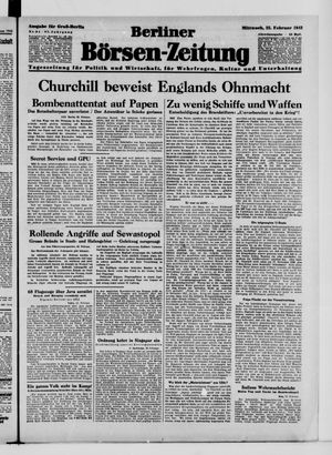 Berliner Börsen-Zeitung vom 25.02.1942
