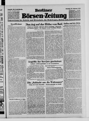 Berliner Börsen-Zeitung vom 27.02.1942