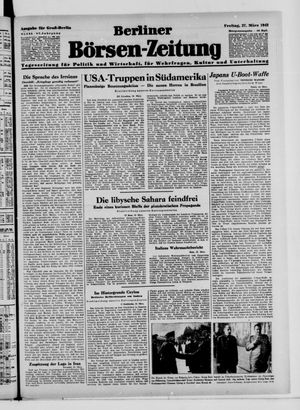 Berliner Börsen-Zeitung on Mar 27, 1942