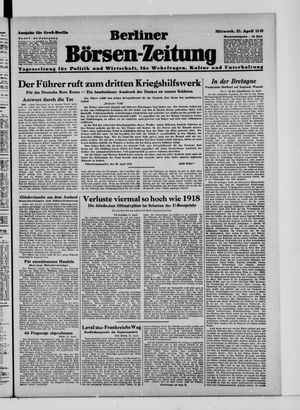 Berliner Börsen-Zeitung vom 22.04.1942