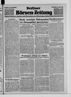 Berliner Börsen-Zeitung vom 22.04.1942