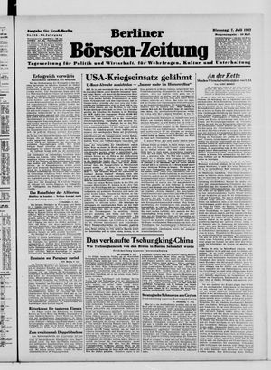 Berliner Börsen-Zeitung vom 07.07.1942