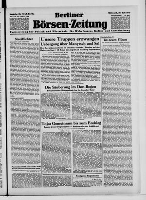 Berliner Börsen-Zeitung vom 29.07.1942