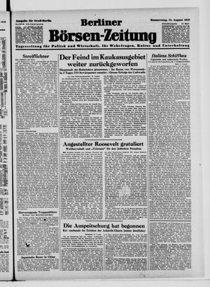 Berliner Börsen-Zeitung vom 13.08.1942