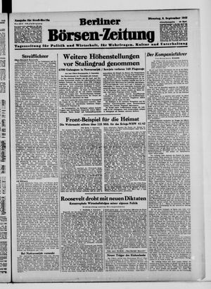 Berliner Börsen-Zeitung vom 08.09.1942