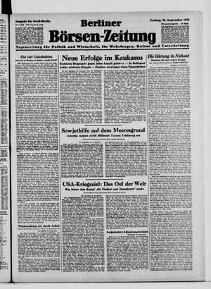 Berliner Börsen-Zeitung vom 25.09.1942
