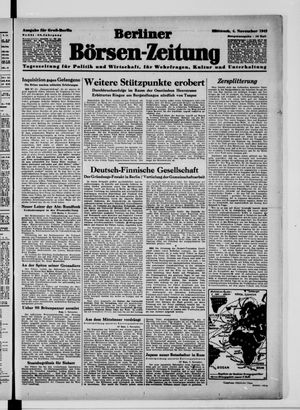 Berliner Börsen-Zeitung on Nov 4, 1942