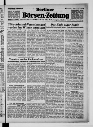 Berliner Börsen-Zeitung vom 05.11.1942