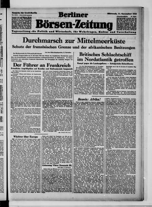 Berliner Börsen-Zeitung vom 11.11.1942