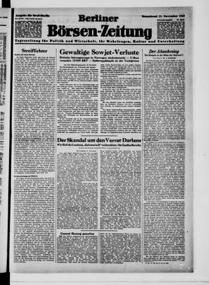 Berliner Börsen-Zeitung vom 21.11.1942