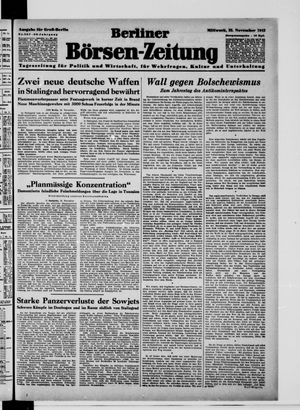 Berliner Börsen-Zeitung vom 25.11.1942