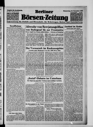 Berliner Börsen-Zeitung vom 26.11.1942