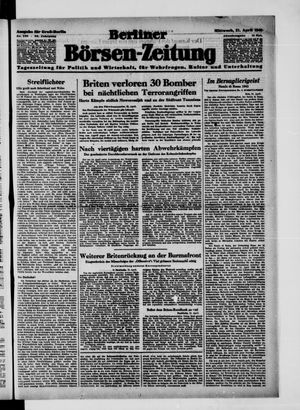 Berliner Börsen-Zeitung vom 21.04.1943