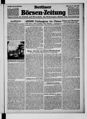 Berliner Börsen-Zeitung vom 21.07.1943