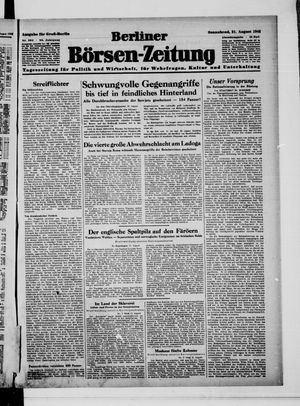 Berliner Börsen-Zeitung vom 21.08.1943