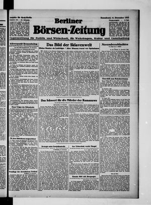 Berliner Börsen-Zeitung vom 11.12.1943