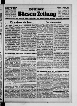 Berliner Börsen-Zeitung vom 09.01.1944