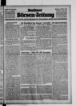 Berliner Börsen-Zeitung vom 01.02.1944