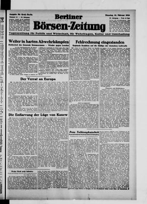 Berliner Börsen-Zeitung vom 22.02.1944