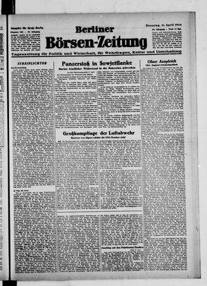 Berliner Börsen-Zeitung vom 11.04.1944