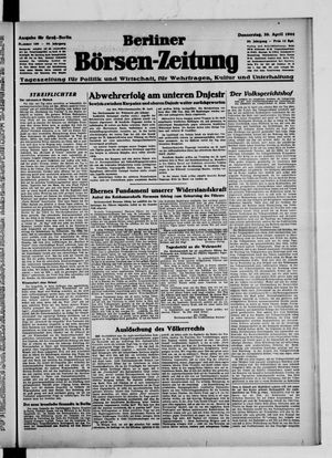 Berliner Börsen-Zeitung vom 20.04.1944