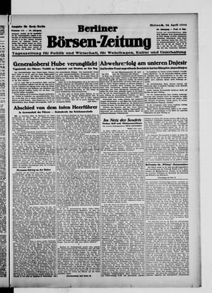 Berliner Börsen-Zeitung vom 26.04.1944