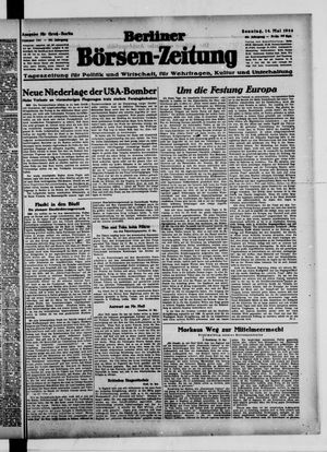 Berliner Börsen-Zeitung vom 14.05.1944