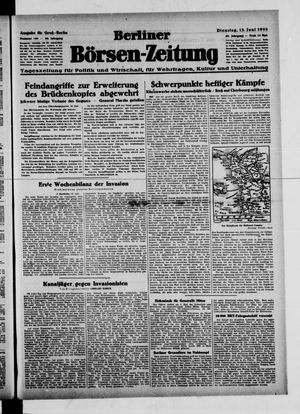 Berliner Börsen-Zeitung vom 13.06.1944