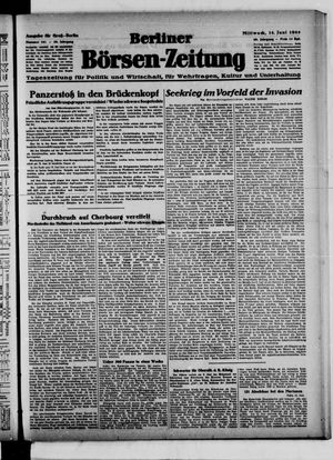 Berliner Börsen-Zeitung vom 14.06.1944