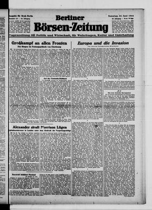 Berliner Börsen-Zeitung vom 25.06.1944