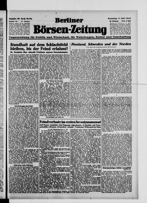 Berliner Börsen-Zeitung vom 09.07.1944
