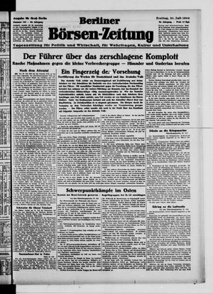 Berliner Börsen-Zeitung vom 21.07.1944
