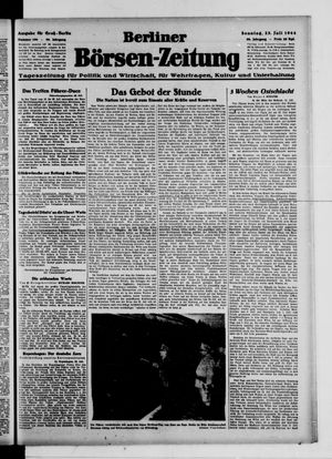 Berliner Börsen-Zeitung vom 23.07.1944
