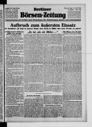 Berliner Börsen-Zeitung vom 27.07.1944
