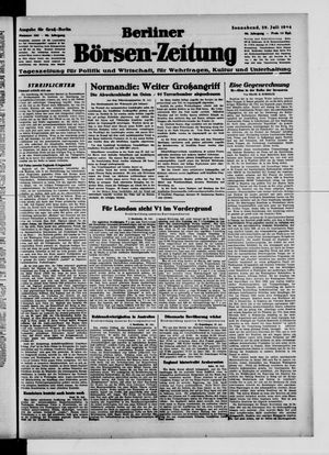 Berliner Börsen-Zeitung vom 29.07.1944
