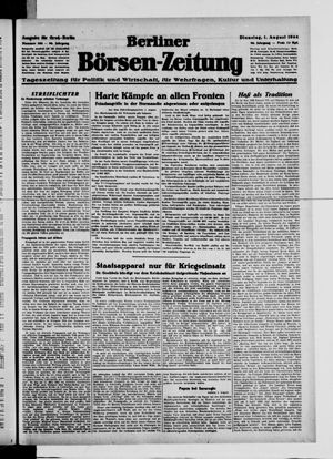 Berliner Börsen-Zeitung vom 01.08.1944