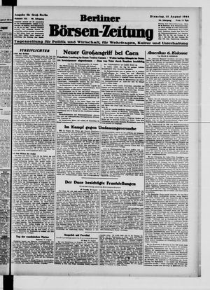 Berliner Börsen-Zeitung vom 15.08.1944