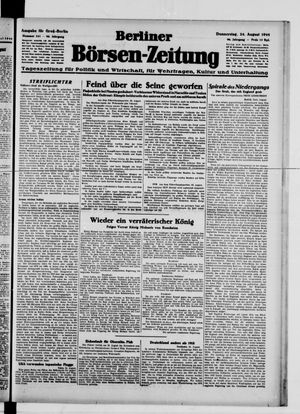 Berliner Börsen-Zeitung vom 24.08.1944
