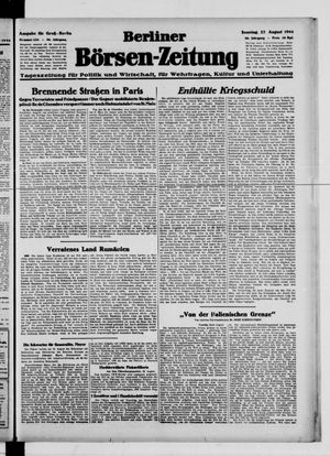 Berliner Börsen-Zeitung vom 27.08.1944