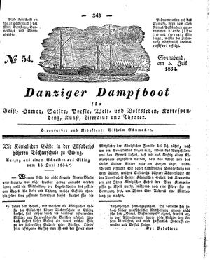 Danziger Dampfboot für Geist, Humor, Satire, Poesie, Welt- und Volksleben, Korrespondenz, Kunst, Literatur und Theater on Jul 5, 1834