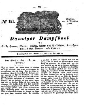 Danziger Dampfboot für Geist, Humor, Satire, Poesie, Welt- und Volksleben, Korrespondenz, Kunst, Literatur und Theater vom 09.12.1834