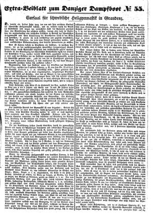 Danziger Dampfboot für Geist, Humor, Satire, Poesie, Welt- und Volksleben, Korrespondenz, Kunst, Literatur und Theater vom 08.05.1851