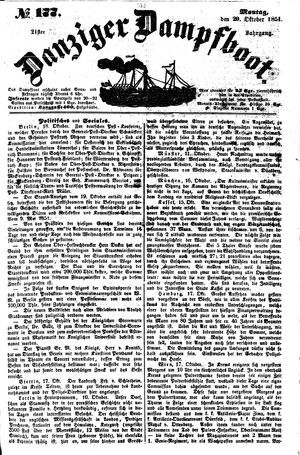 Danziger Dampfboot für Geist, Humor, Satire, Poesie, Welt- und Volksleben, Korrespondenz, Kunst, Literatur und Theater vom 20.10.1851