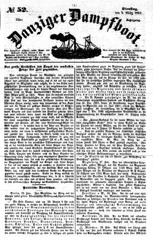 Danziger Dampfboot für Geist, Humor, Satire, Poesie, Welt- und Volksleben, Korrespondenz, Kunst, Literatur und Theater vom 02.03.1852