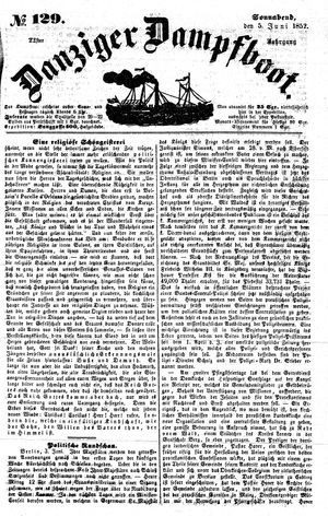 Danziger Dampfboot für Geist, Humor, Satire, Poesie, Welt- und Volksleben, Korrespondenz, Kunst, Literatur und Theater vom 05.06.1852