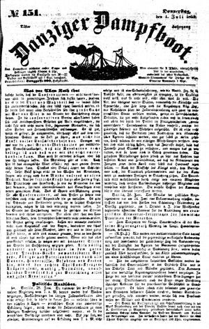 Danziger Dampfboot für Geist, Humor, Satire, Poesie, Welt- und Volksleben, Korrespondenz, Kunst, Literatur und Theater on Jul 1, 1852