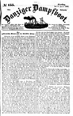 Danziger Dampfboot für Geist, Humor, Satire, Poesie, Welt- und Volksleben, Korrespondenz, Kunst, Literatur und Theater vom 06.07.1852