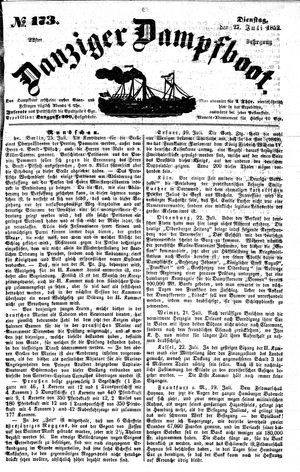 Danziger Dampfboot für Geist, Humor, Satire, Poesie, Welt- und Volksleben, Korrespondenz, Kunst, Literatur und Theater vom 27.07.1852